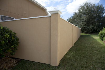 Stucco fence or stucco wall