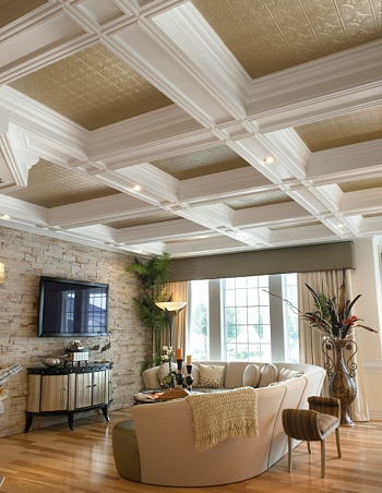 Coffered, Vaulted ceiling - Interior design - Acoustic ...