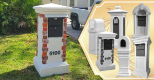 Stucco Mailboxes and Lamp Posts