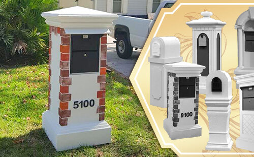 Stucco Mailboxes and Lamp Posts