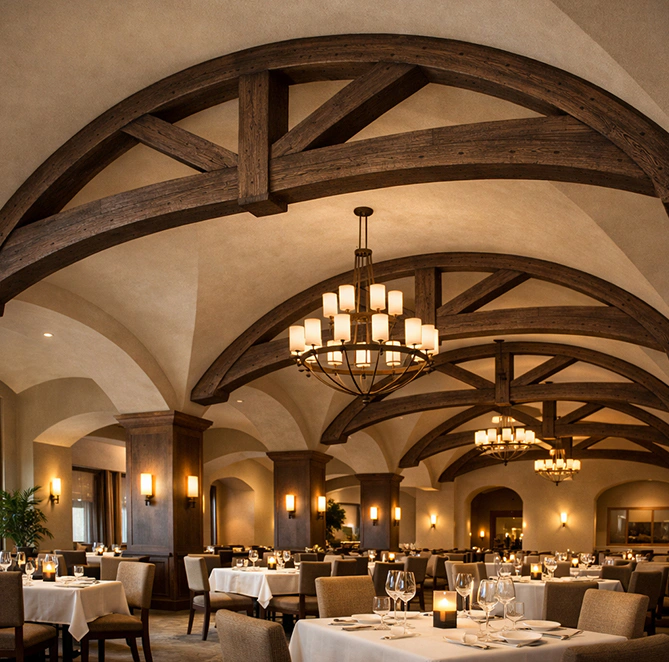 faux wood trusses 33