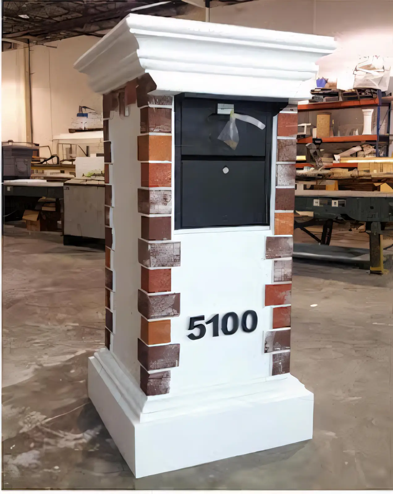 Custom Faux Brick Mailbox 2