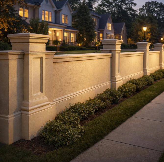 Stucco Architectural Fencinggallery 1