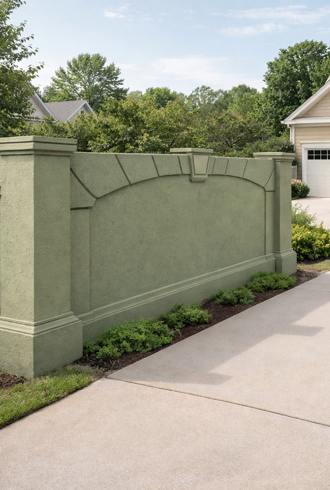 Stucco Architectural Fencinggallery 3 Vertical
