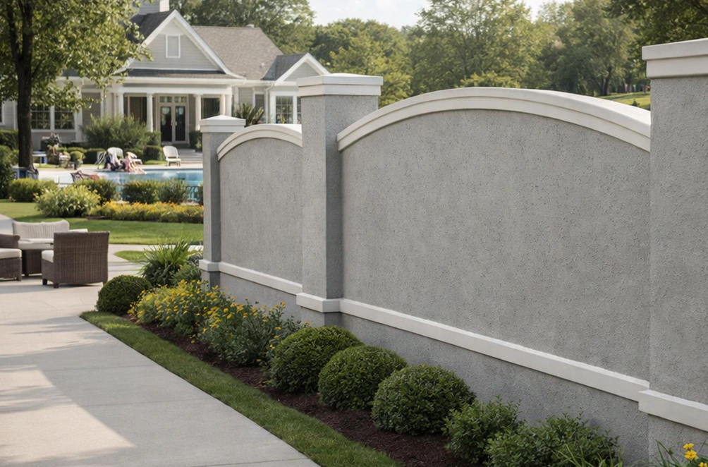 Stucco Architectural Fencinggallery 4 Horizontal