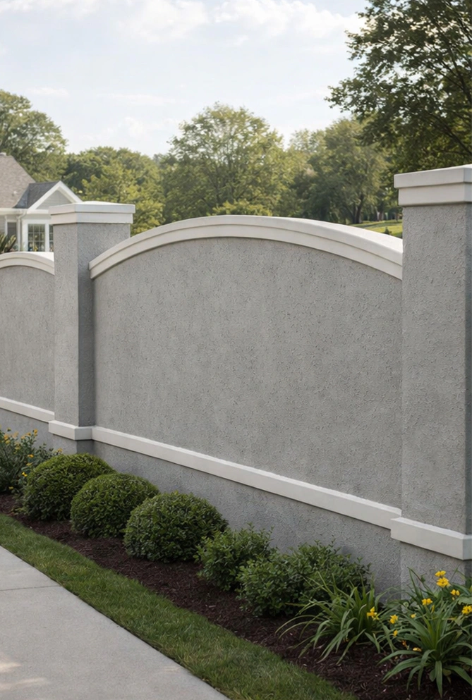 Stucco Architectural Fencinggallery 4 Vertical