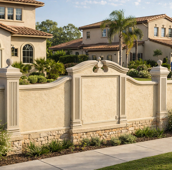 Stucco Architectural Fencinggallery 5