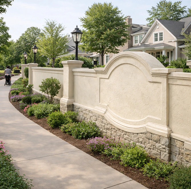Stucco Architectural Fencinggallery 6