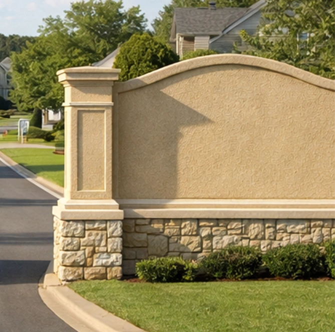 Stucco Architectural Fencinggallery 8