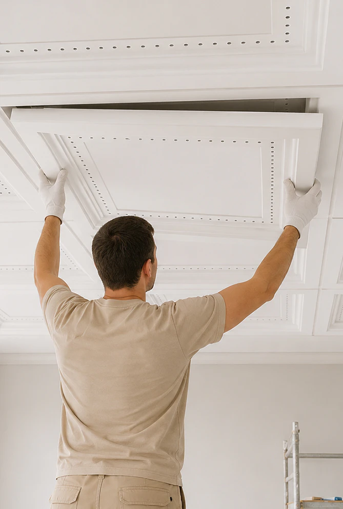 Acoustic Ceiling Panel Header 5 Vertical