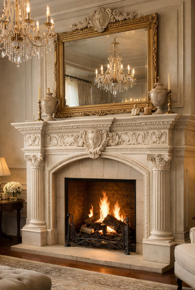 Faux Stone Fireplace Surround Kits 5