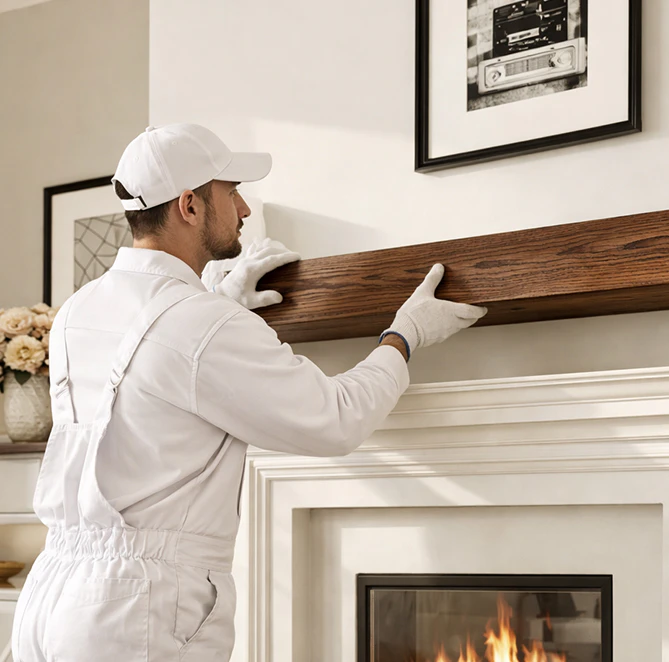 Faux Wood Mantel 15