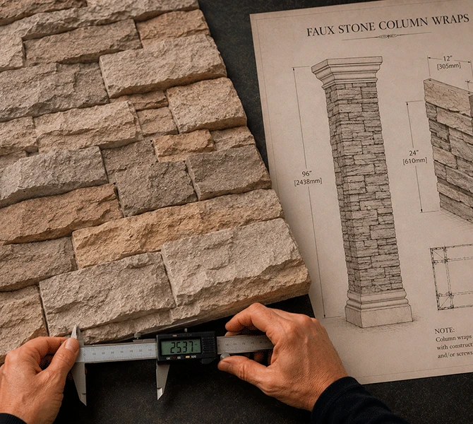 ГАРАНТИЯFaux Stone Column Wraps