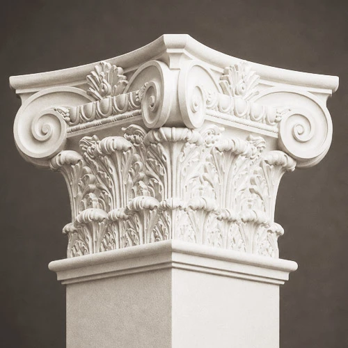 Architectural Columns Scamozzi Capital Modern Quadr